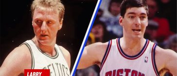 Larry Bird and Bill Laimbeer