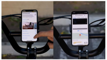Apple Maps on an electric bike